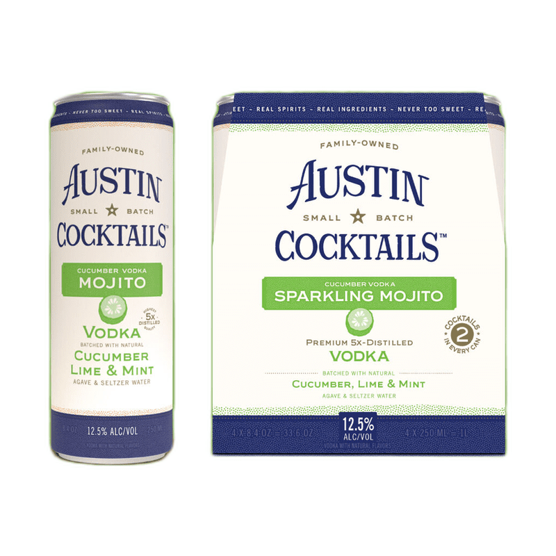Austin Cocktails Sparkling Cucumber Vodka Mojito 4-Pack - LoveScotch.com