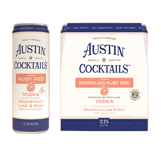 Austin Cocktails Sparkling Fred's Ruby Red Cocktail 4-Pack - LoveScotch.com