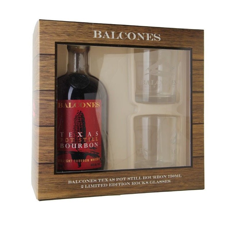 Balcones Texas Pot Still Straight Bourbon Whisky w/Rocks Glasses - LoveScotch.com