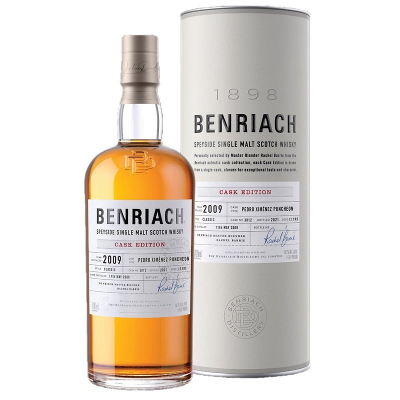 Benriach 2009 Cask #3812 Pedro Ximénez Puncheon 12 Year Old Speyside Single Malt Scotch Whisky - LoveScotch.com
