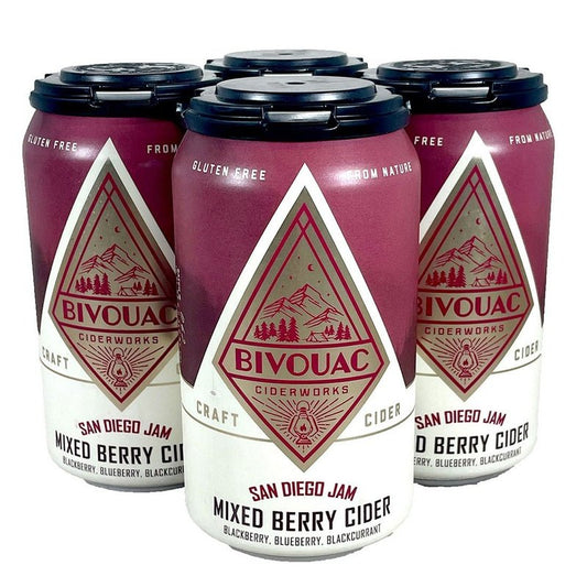 Bivouac Ciderworks 'San Diego Jam' Mixed Berry Cider 4-Pack - LoveScotch.com