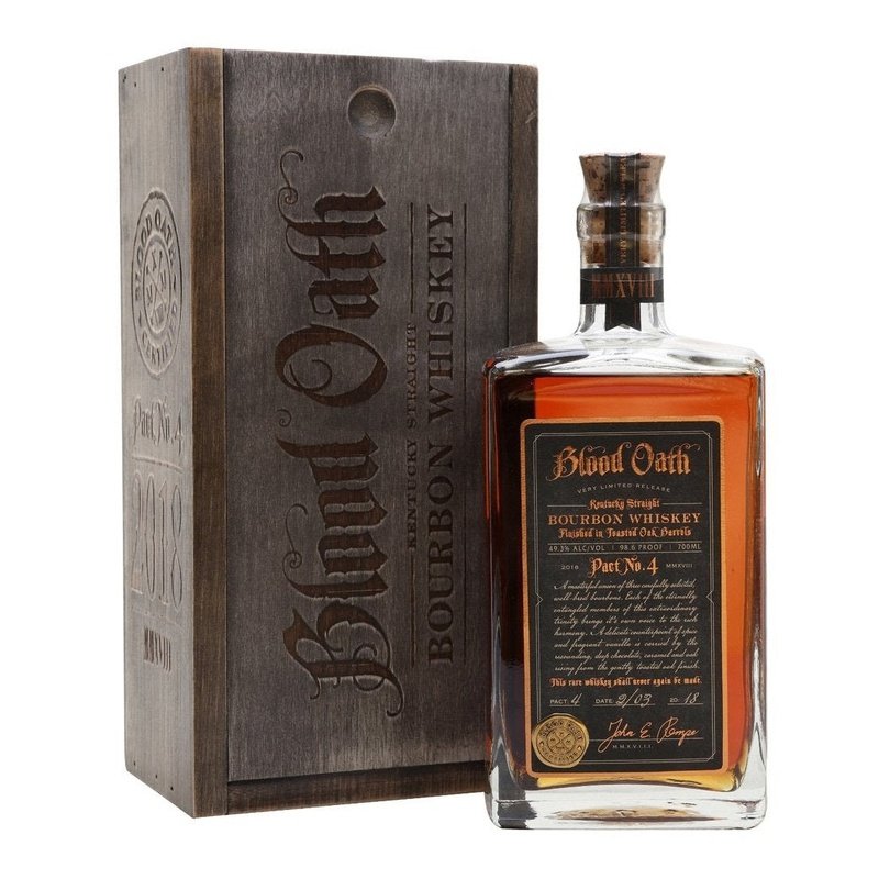 Blood Oath Pact No. 4 Kentucky Straight Bourbon Whiskey Toasted Oak Barrels Finish - LoveScotch.com