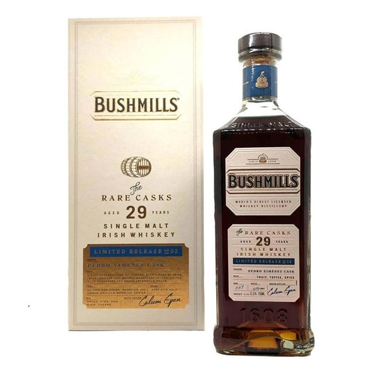 Bushmills 'The Rare Casks' 29 Year Old Pedro Ximénez Cask Finish Limited Release No. 02 Single Malt Irish Whiskey
