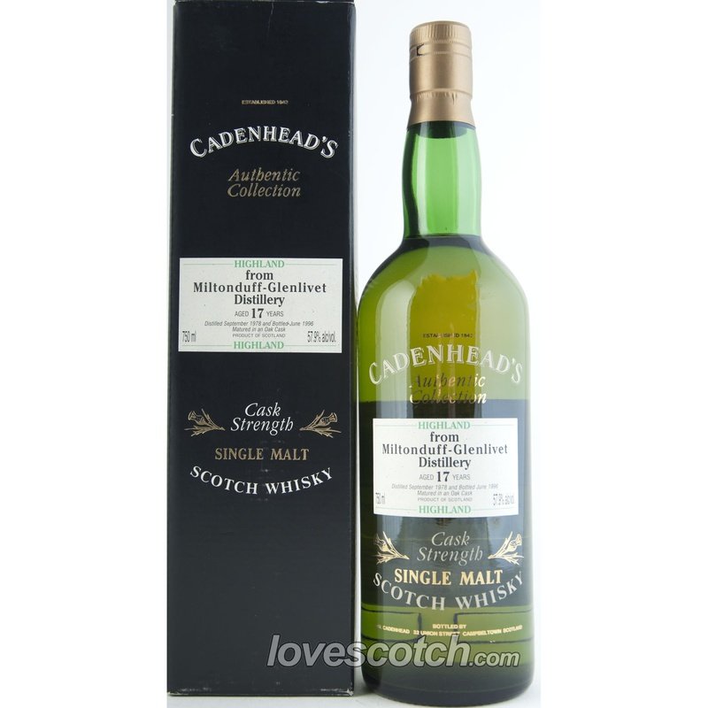 Cadenhead's Miltonduff 1978 17 Years Old - LoveScotch.com
