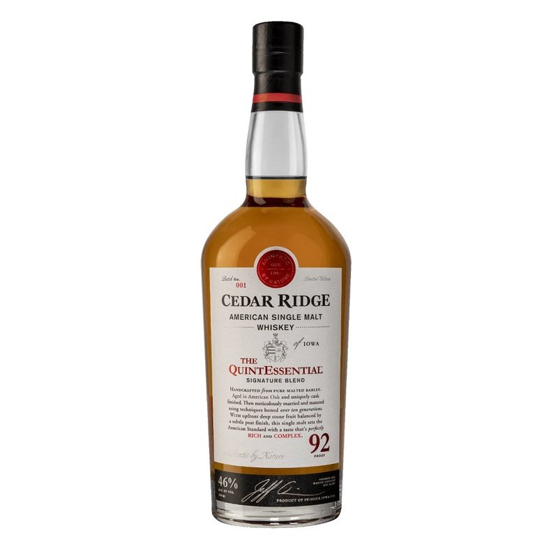 Cedar Ridge 'The QuintEssential' American Single Malt Whiskey - LoveScotch.com