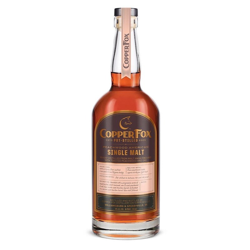 Copper Fox Peachwood American Single Malt Whisky - LoveScotch.com