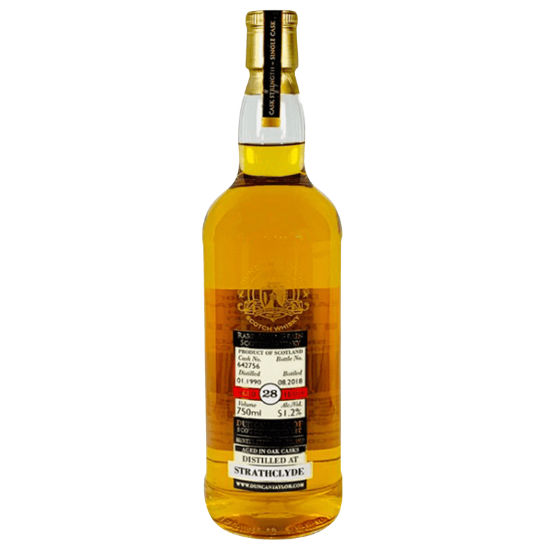 Duncan Taylor 28 Year Old Strathclyde 1990 Rare Auld Grain Scotch Whisky - LoveScotch.com