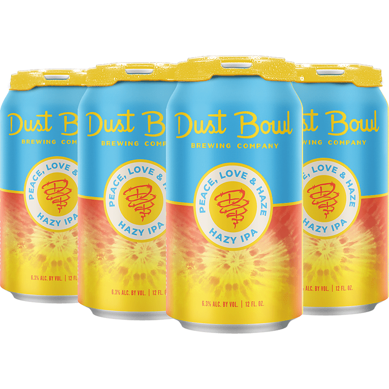 Dust Bowl Brewing Co. Peace, Love & Haze Hazy IPA Beer 6-Pack - LoveScotch.com