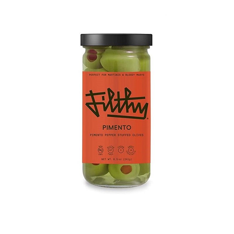 Filthy Foods Pimento Pepper Stuffed Olives Cocktail Garnish - LoveScotch.com