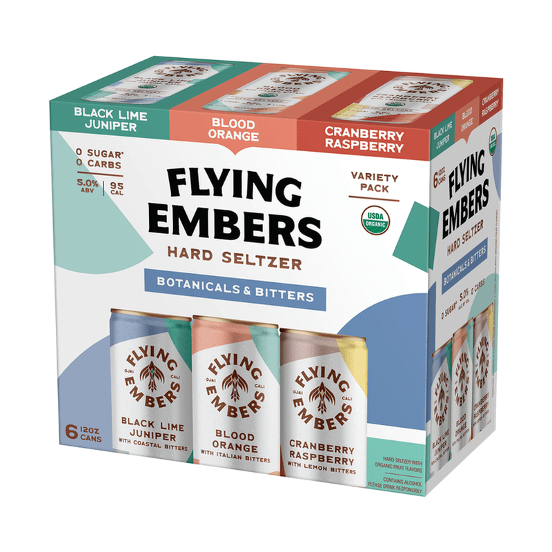 Flying Embers Botanicals & Bitters Hard Seltzer Variety 6-Pack - LoveScotch.com