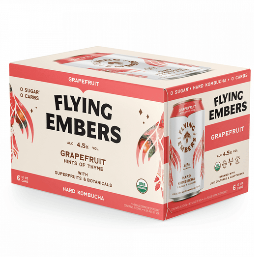 Flying Embers Grapefruit Thyme Hard Kombucha 6-Pack - LoveScotch.com