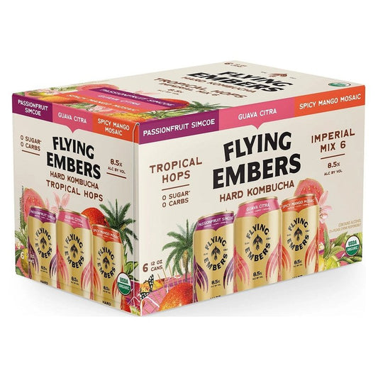 Flying Embers Tropical Hops Hard Kombucha Variety 6-Pack - LoveScotch.com