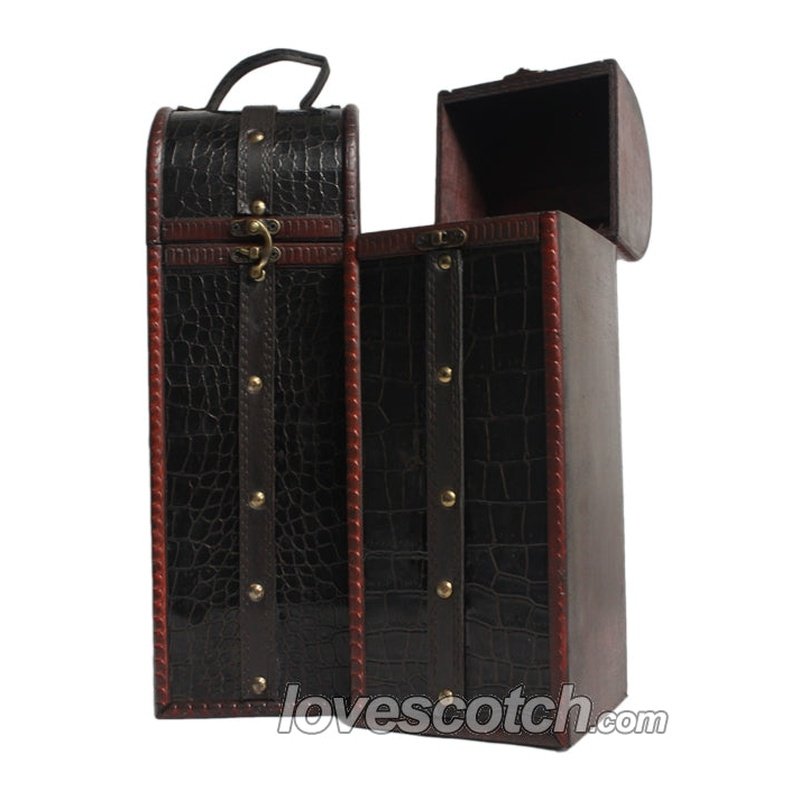 Gift Box - Wooden Alligator Leather Belted - LoveScotch.com