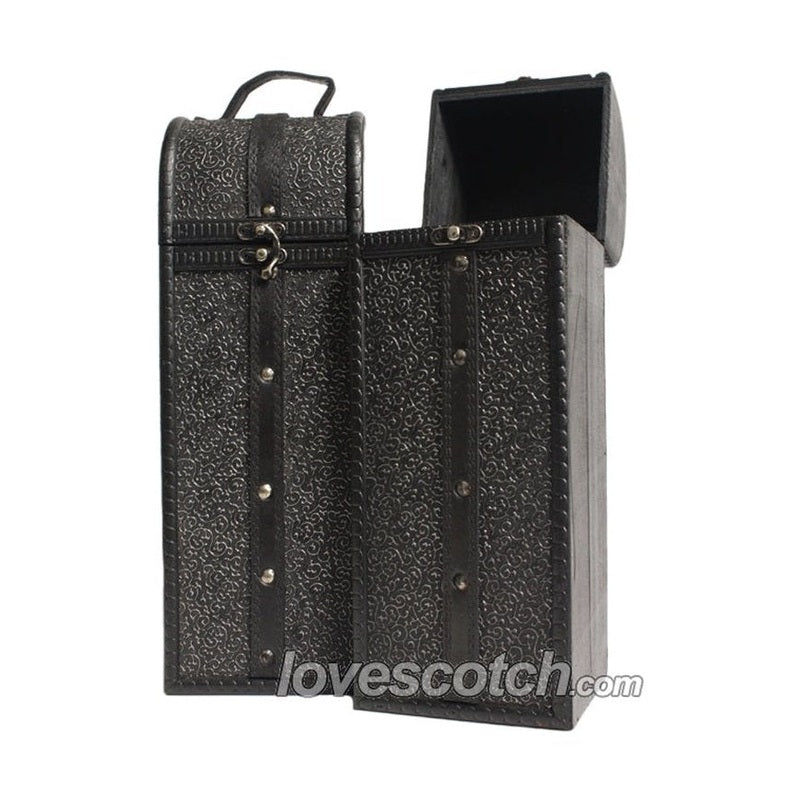 Gift Box - Wooden Black Elegance Leather Belted - LoveScotch.com
