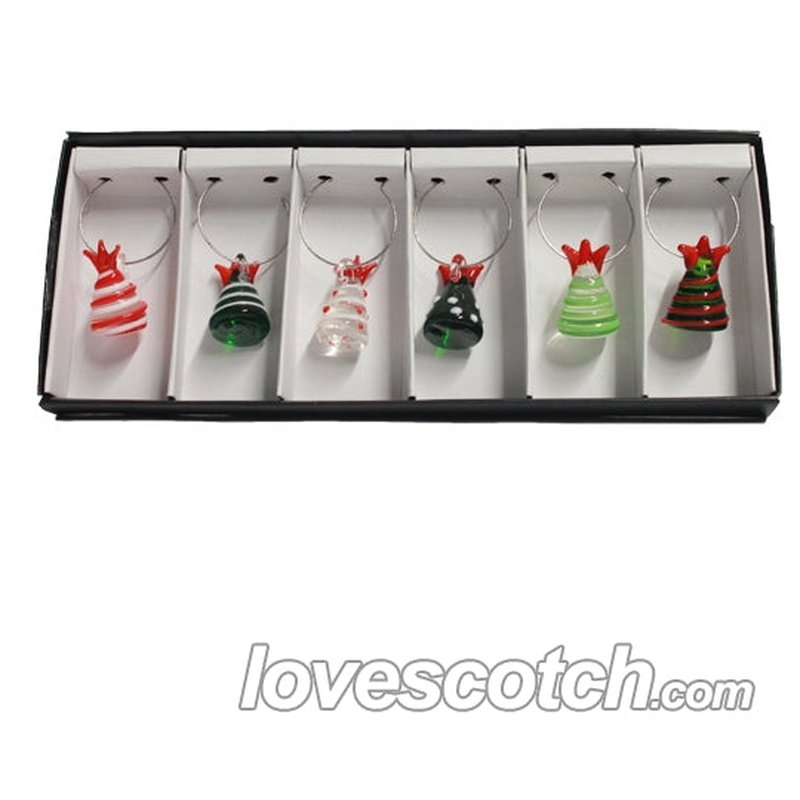 Glass Tree Wine Charm Set - LoveScotch.com