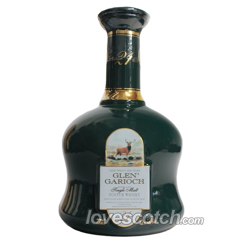 Glen Garioch 21 Year Old in Green Ceramic Decanter - LoveScotch.com