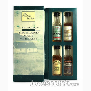 Heritage Miniature Selection Highland Malt Whiskies Gift Set of Four (MC) - LoveScotch.com