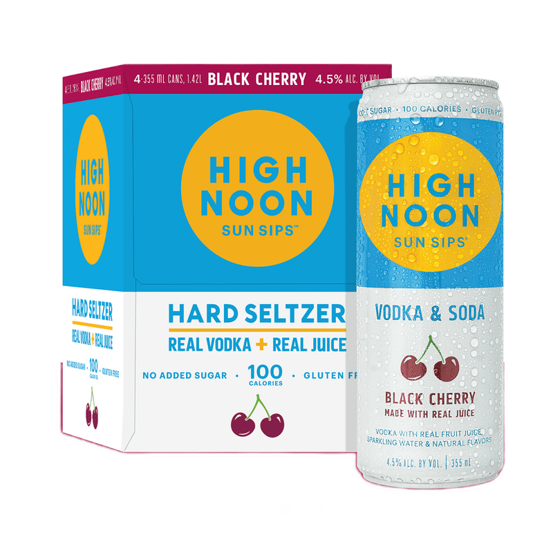 High Noon Black Cherry Hard Seltzer 4-Pack - LoveScotch.com