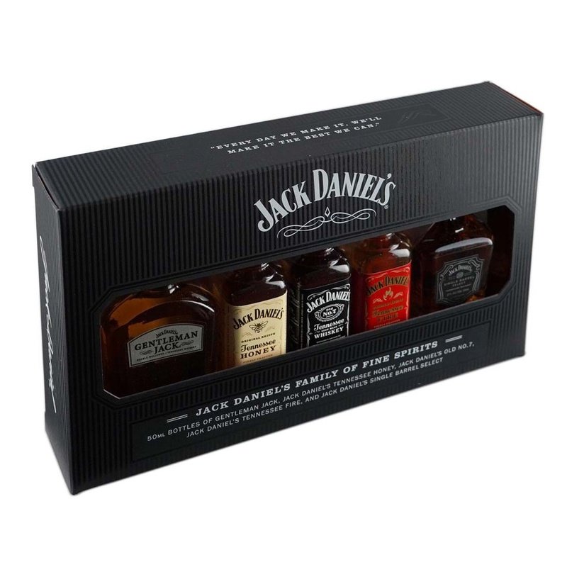 Jack Daniel's Family of Fine Spirits 5-Pack Gift Set - LoveScotch.com