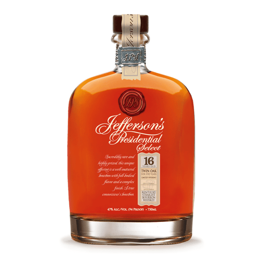 Jefferson's Presidential Select Twin Oak 16 Years Old Kentucky Straight Bourbon Whiskey - LoveScotch.com