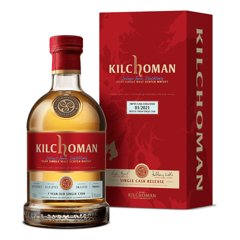 Kilchoman Impex Cask Evolution 01/2021 7 Year Old Mezcal Finish Single Cask Islay Single Malt Scotch Whisky - LoveScotch.com