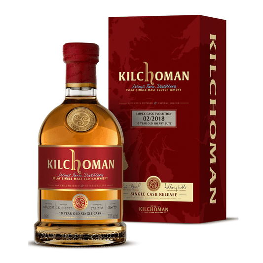 Kilchoman Impex Cask Evolution 02/2018 10 Year Old Sherry Butt Single Cask Islay Single Malt Scotch Whisky - LoveScotch.com