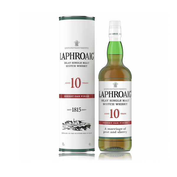 Laphroaig 10 Year Old Sherry Oak Finish Islay Single Malt Scotch Laphroaig 10 Year Old Sherry Oak Finish Islay Single Malt Scotch