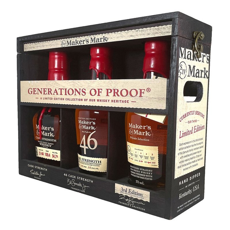 Maker's Mark 'Generation of Proof' Private Selection / 46 CS / Cask Strength 3-Pack 375ml - LoveScotch.com