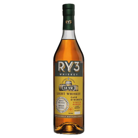 Ry3 14 Year Old Single Barrel Cask Strength Light Whiskey - LoveScotch.com