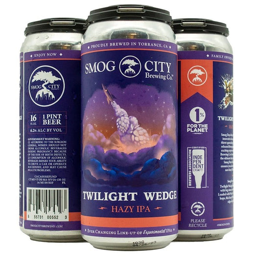 Smog City Brewing Co. 'Twilight Wedge' Hazy IPA Beer 4-Pack - LoveScotch.com