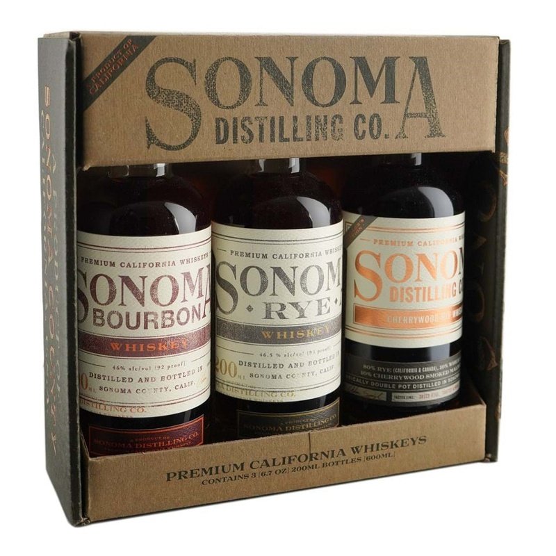 Sonoma Distilling Co. California Whiskey 3-Pack 200ml - LoveScotch.com