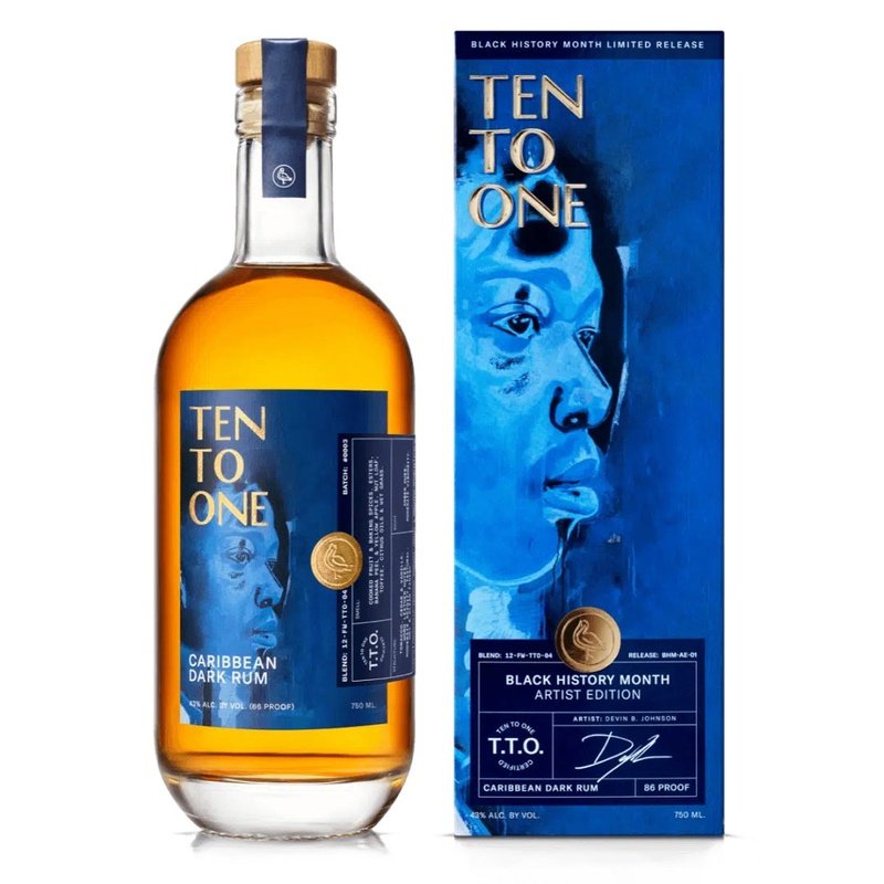 Ten To One 'Black History Month' Artist Edition Caribbean Dark Rum - LoveScotch.com