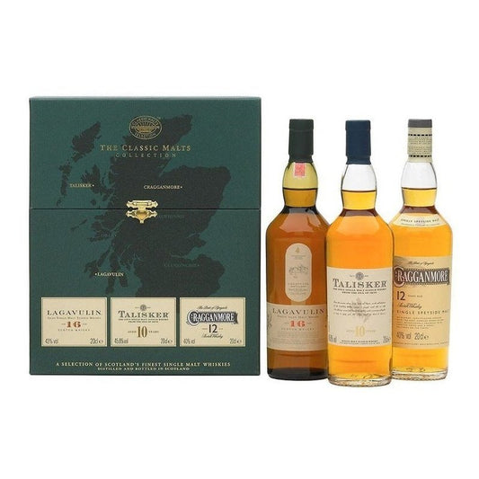 The Classic Malts Collection Lagavulin-Talisker-Cragganmore Gift Set - LoveScotch.com