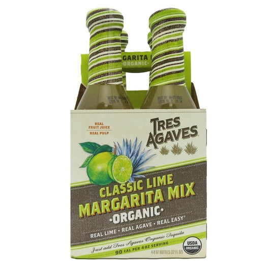 Tres Agaves Organic Classic Lime Margarita Mix 4-Pack - LoveScotch.com