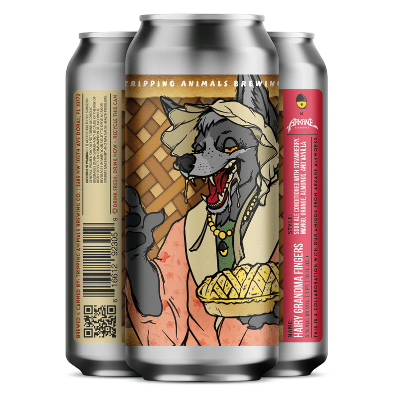 Tripping Animals Brewing Co. 'Hairy Grandma Fingers' Sour Ale Beer 4-Pack - LoveScotch.com