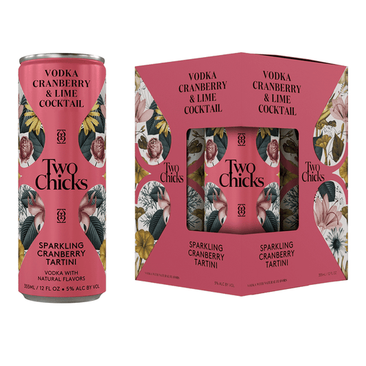 Two Chicks Sparkling Cranberry Tartini 4-Pack Cocktail - LoveScotch.com