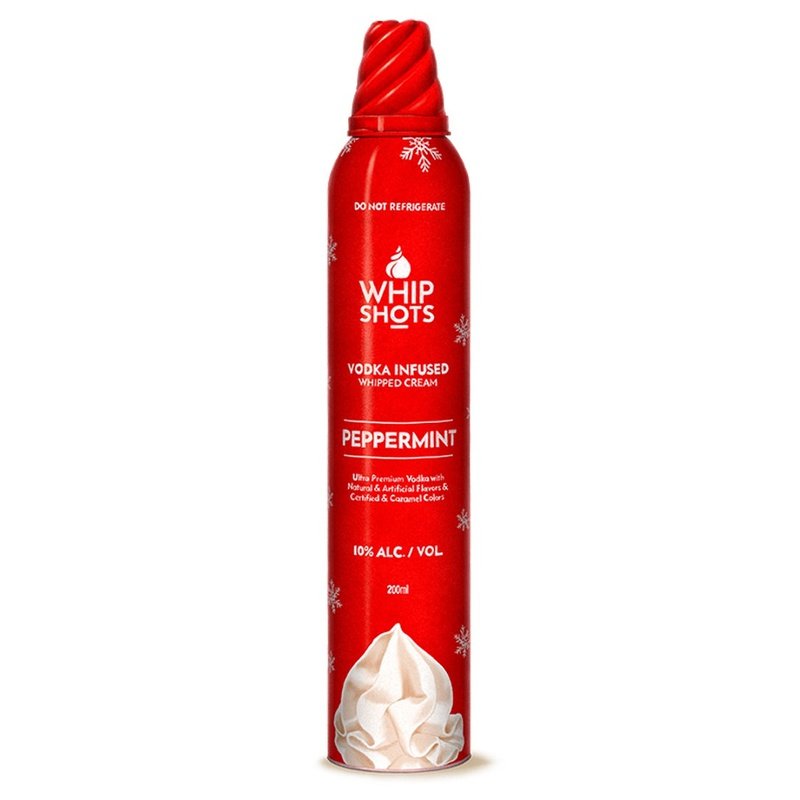 Whipshots Peppermint Vodka Infused Whipped Cream 200ml - LoveScotch.com
