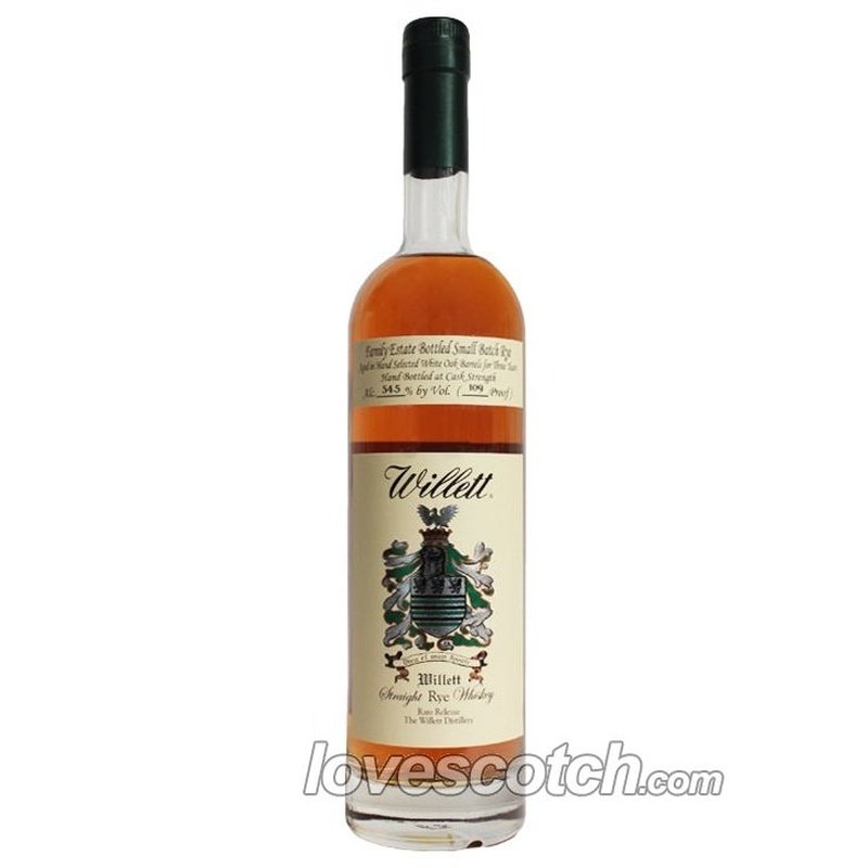 Willett 3 Year Old Small Batch Rye 109 Proof - LoveScotch.com
