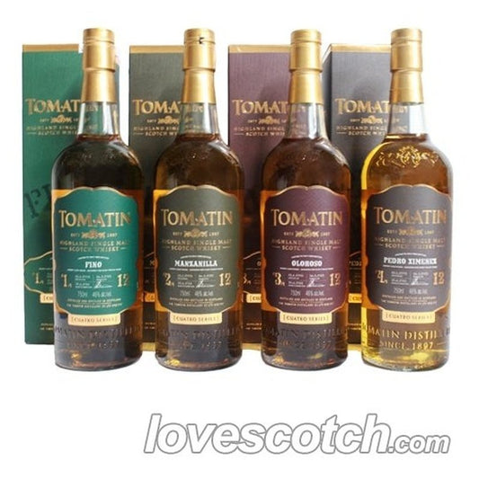 Tomatin 12 Year Old Cuatro Series Collection - LoveScotch.com