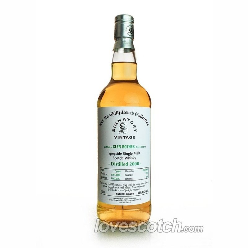 Signatory Vintage Glenrothes 2000 17 Year - LoveScotch.com